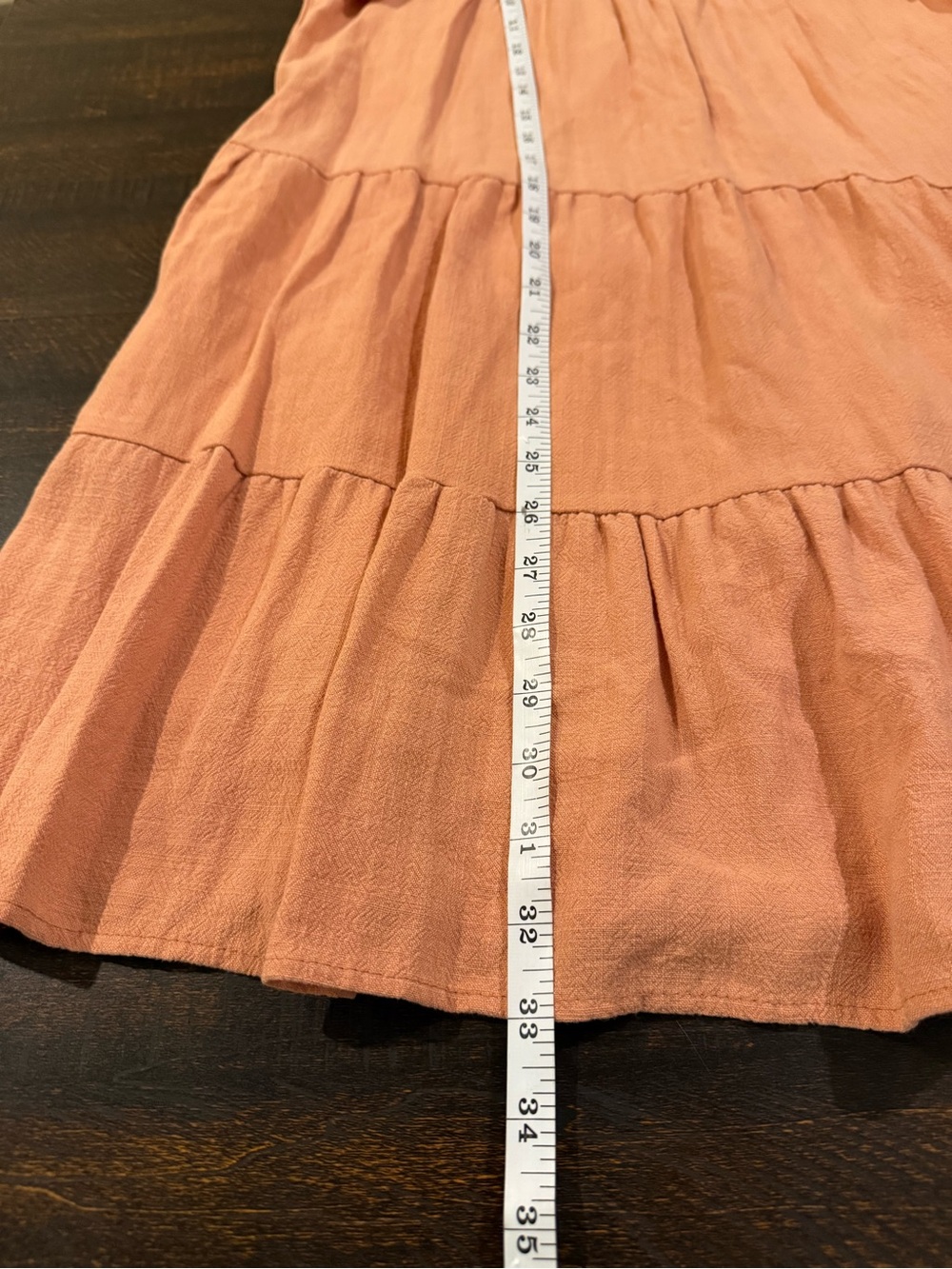 Altar’d State Theodora Peach Tiered Ruffle Sleeve Mini Dress XS - Picture 12 of 13
